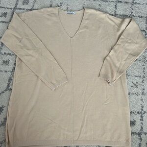 Red Dress Staccato V neck sweater